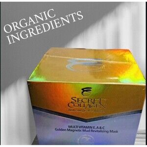 Secret Collagen Golden Magnetic Mud Mask – Vitamin E, A & C | Organic | Sealed